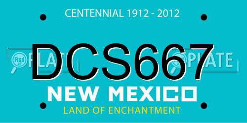 DCS667 New Mexico License Plate