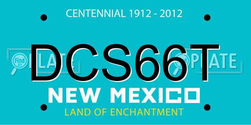 DCS66T New Mexico License Plate