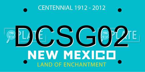DCSG02 New Mexico License Plate