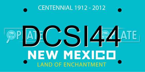 DCSI44 New Mexico License Plate