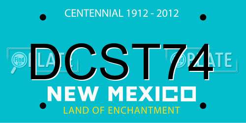 DCST74 New Mexico License Plate