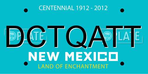 DCTQATT New Mexico License Plate