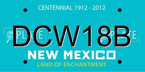 DCW18B New Mexico License Plate
