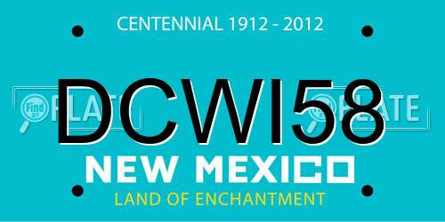 DCWI58 New Mexico License Plate