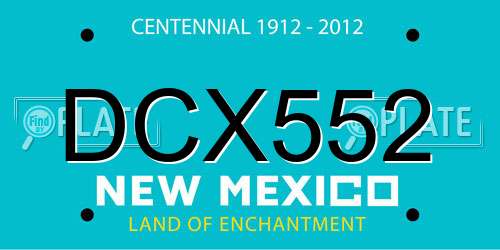 DCX552 New Mexico License Plate