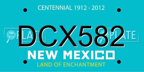 DCX582 New Mexico License Plate