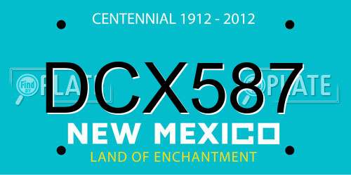 DCX587 New Mexico License Plate