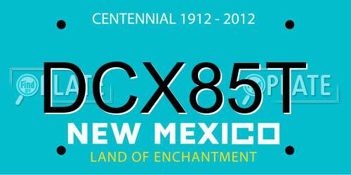 DCX85T New Mexico License Plate