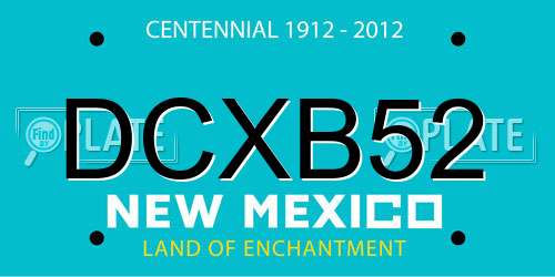 DCXB52 New Mexico License Plate