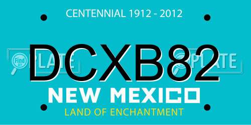 DCXB82 New Mexico License Plate