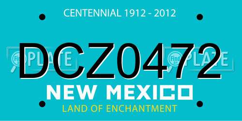 DCZ0472 New Mexico License Plate