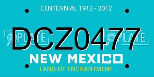 DCZ0477 New Mexico License Plate