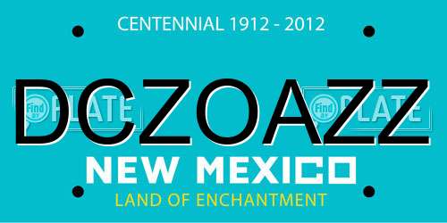DCZOAZZ New Mexico License Plate