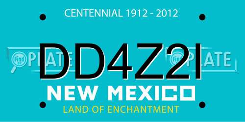 DD4Z2I New Mexico License Plate