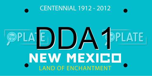 DDA1 New Mexico License Plate