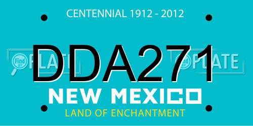 DDA271 New Mexico License Plate