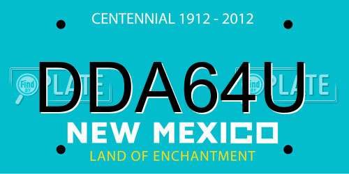 DDA64U New Mexico License Plate