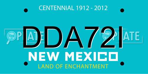 DDA72I New Mexico License Plate