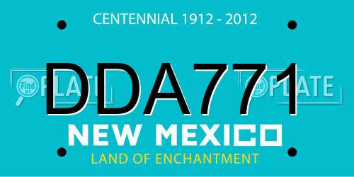 DDA771 New Mexico License Plate
