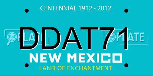 DDAT71 New Mexico License Plate