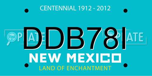 DDB78I New Mexico License Plate