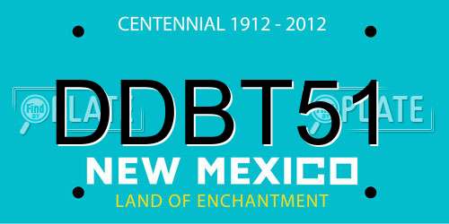 DDBT51 New Mexico License Plate