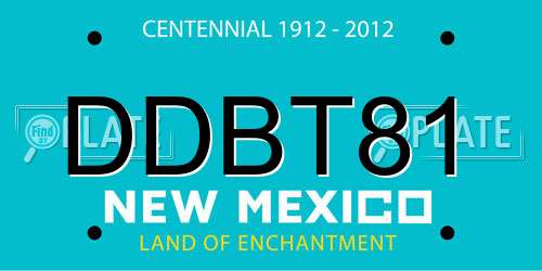 DDBT81 New Mexico License Plate