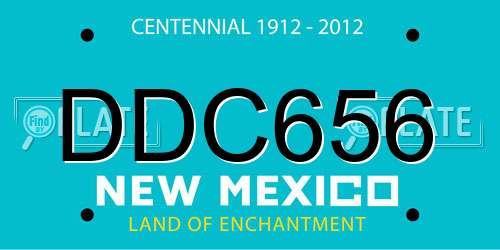 DDC656 New Mexico License Plate