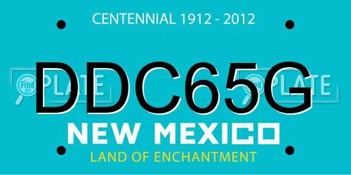 DDC65G New Mexico License Plate