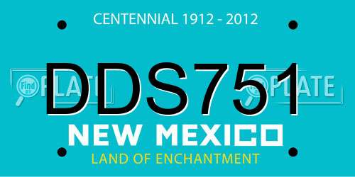 DDS751 New Mexico License Plate