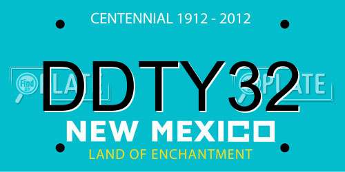 DDTY32 New Mexico License Plate