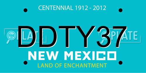 DDTY37 New Mexico License Plate