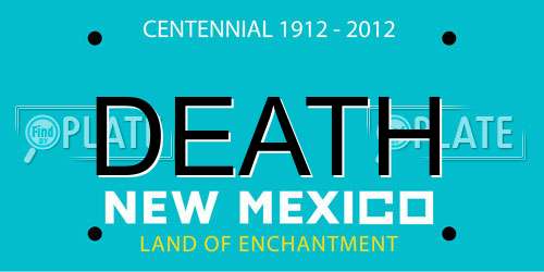 DEATH New Mexico License Plate