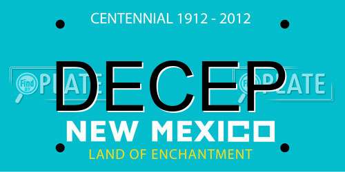 DECEP New Mexico License Plate