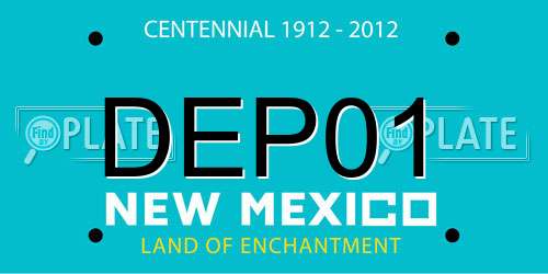 DEP01 New Mexico License Plate
