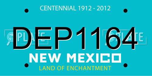 DEP1164 New Mexico License Plate