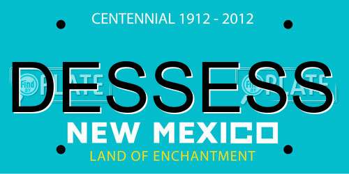 DESSESS New Mexico License Plate