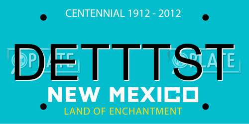DETTTST New Mexico License Plate