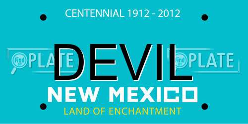 DEVIL New Mexico License Plate