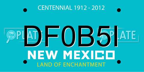 DF0B5I New Mexico License Plate