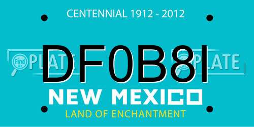 DF0B8I New Mexico License Plate