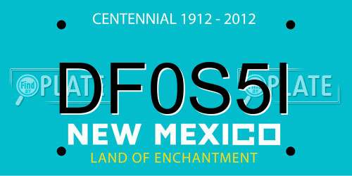 DF0S5I New Mexico License Plate
