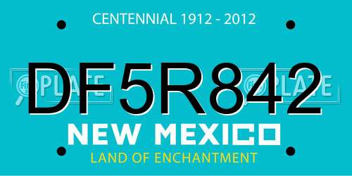 DF5R842 New Mexico License Plate