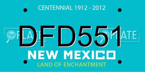 DFD551 New Mexico License Plate
