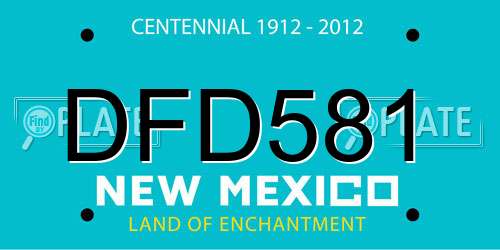 DFD581 New Mexico License Plate