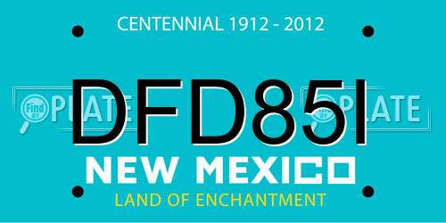 DFD85I New Mexico License Plate