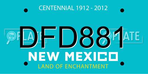 DFD881 New Mexico License Plate