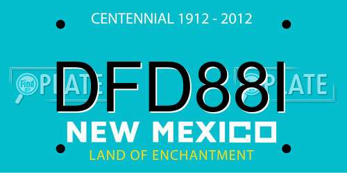DFD88I New Mexico License Plate