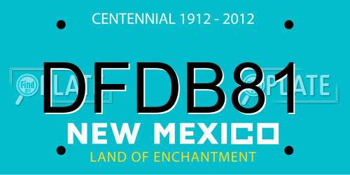 DFDB81 New Mexico License Plate