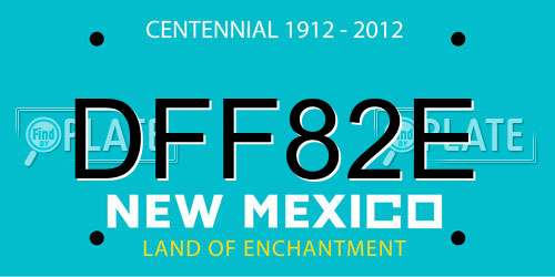 DFF82E New Mexico License Plate